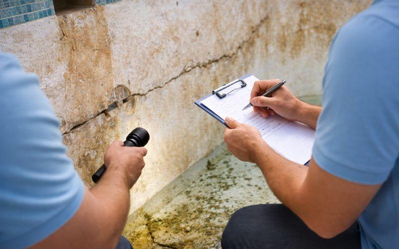 evaluación piscina antes rehabilitación