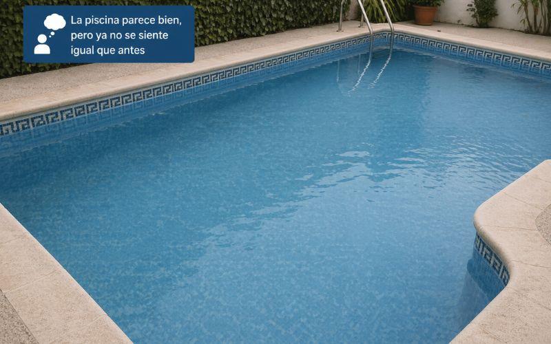 piscina aspecto normal pero sensación diferente