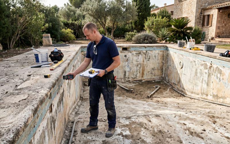 preparar una piscina para una rehabilitación