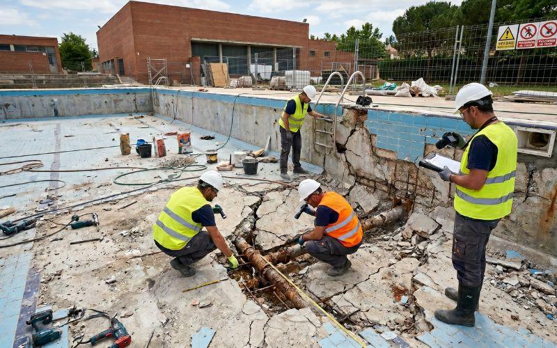 rehabilitación de piscina