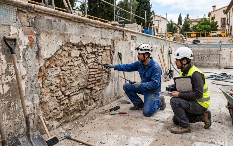 descubrimiento de reparaciones antiguas durante una rehabilitación