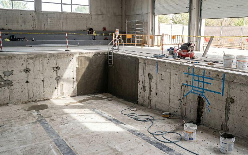 primera fase de rehabilitación de piscina